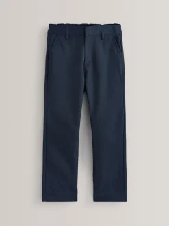 Marineblauw - Schoolbroek met rechte pijpen (3-17jaar)