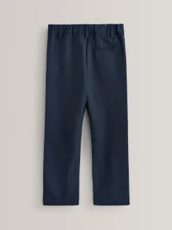 Marineblauw - Schoolbroek met rechte pijpen (3-17jaar)