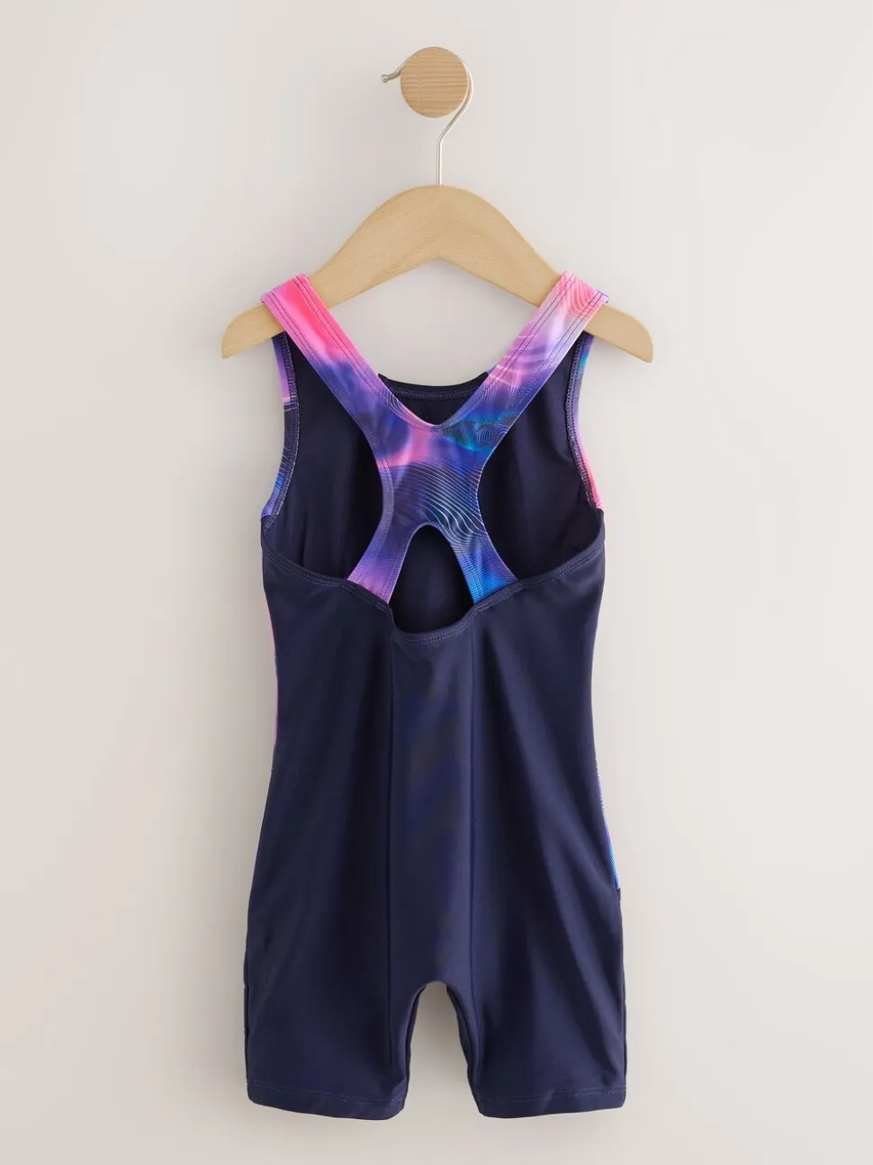 Marineblauw - Short Performance Swimsuit (3-16yrs)