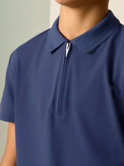 Marineblauw - Short Sleeve Polo Shirt and Shorts Set (3-16yrs)