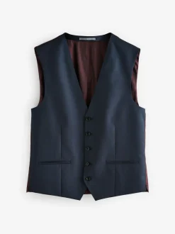 Marineblauw - Signature Cerutti !00% Italian Wool Suit Waistcoat
