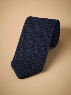 Marineblauw - Signature das met textuur van Italiaanse zijde