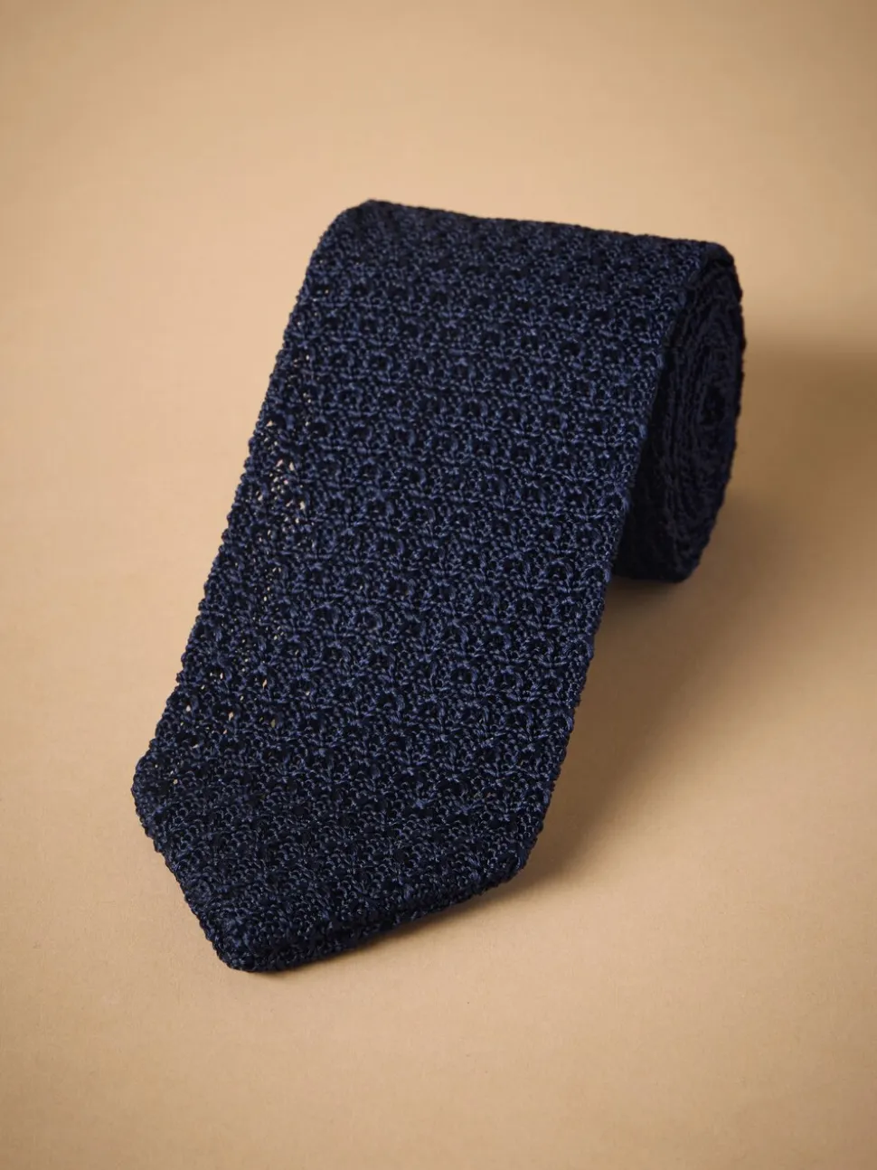 Marineblauw - Signature das met textuur van Italiaanse zijde