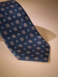Marineblauw - Signature designstropdas van Italiaanse zijde