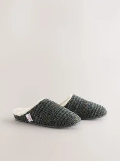 Marineblauw - Signature Harris Tweed Mule Slippers