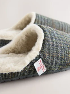 Marineblauw - Signature Harris Tweed Mule Slippers