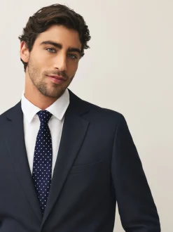 Marineblauw - Signature Silk Polka Dot Tie