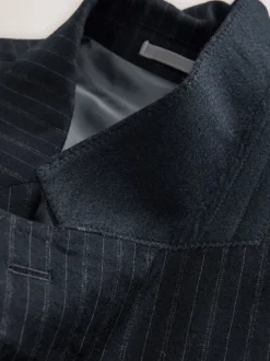 Marineblauw - Signature Stripe Empire Mills British 100% Wool Suit Jacket