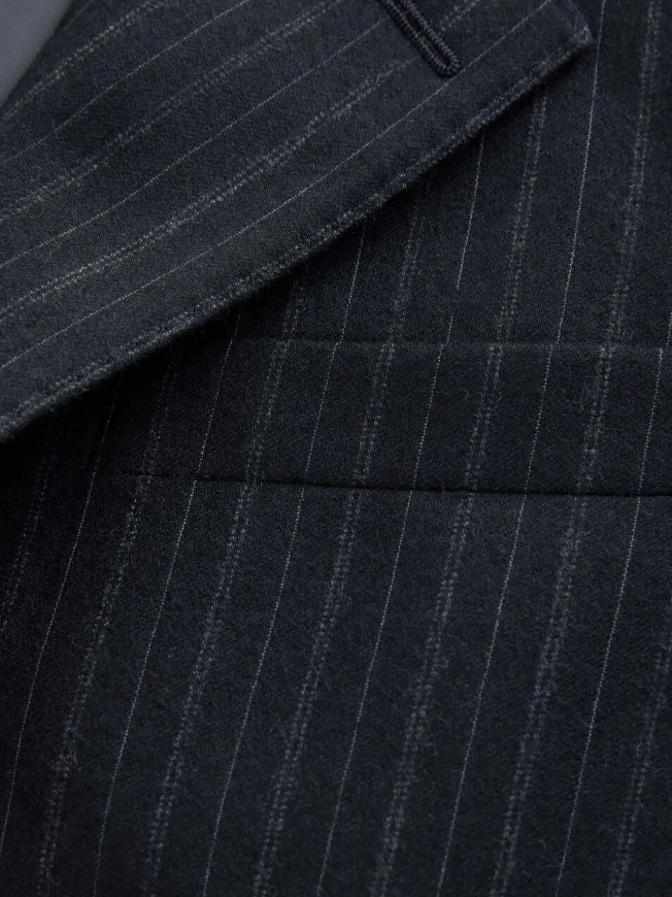 Marineblauw - Signature Stripe Empire Mills British 100% Wool Suit Jacket