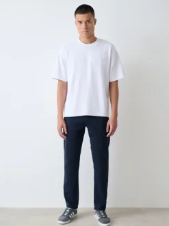 Marineblauw - Slim Fit - Comfortabele stretchjeans