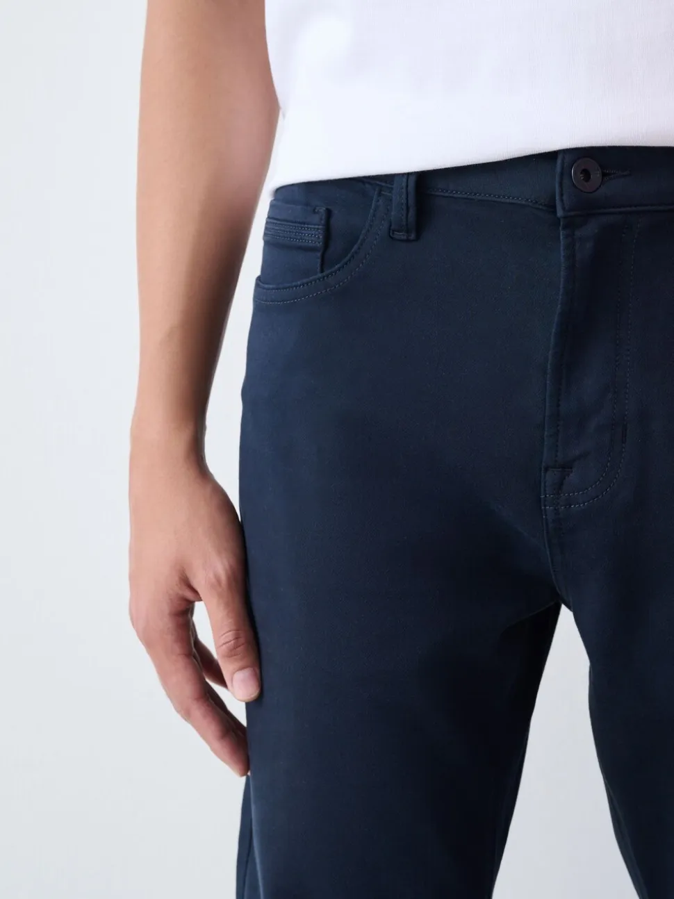Marineblauw - Slim Fit - Comfortabele stretchjeans