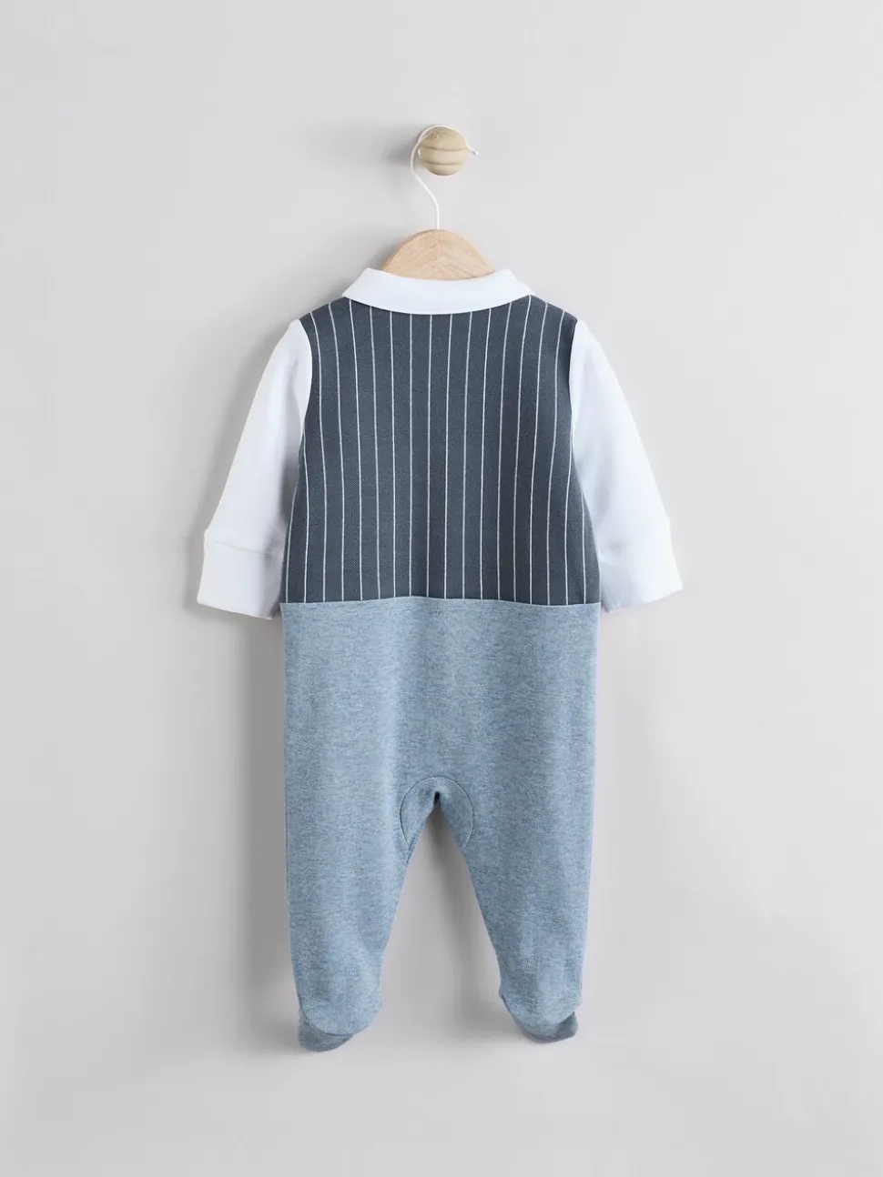 Marineblauw - Slimme baby pyjama met strik stropdas (0mnd-2jr)