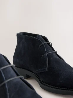 Marineblauw - Smart Suede Chukka Boots