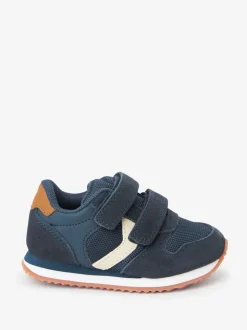 Marineblauw - Sneakers met dubbele bandjes