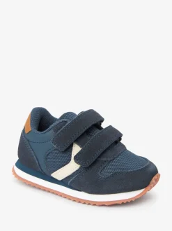 Marineblauw - Sneakers met dubbele bandjes