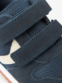 Marineblauw - Sneakers met dubbele bandjes