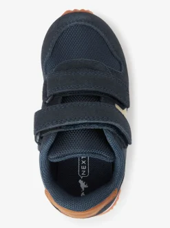 Marineblauw - Sneakers met dubbele bandjes