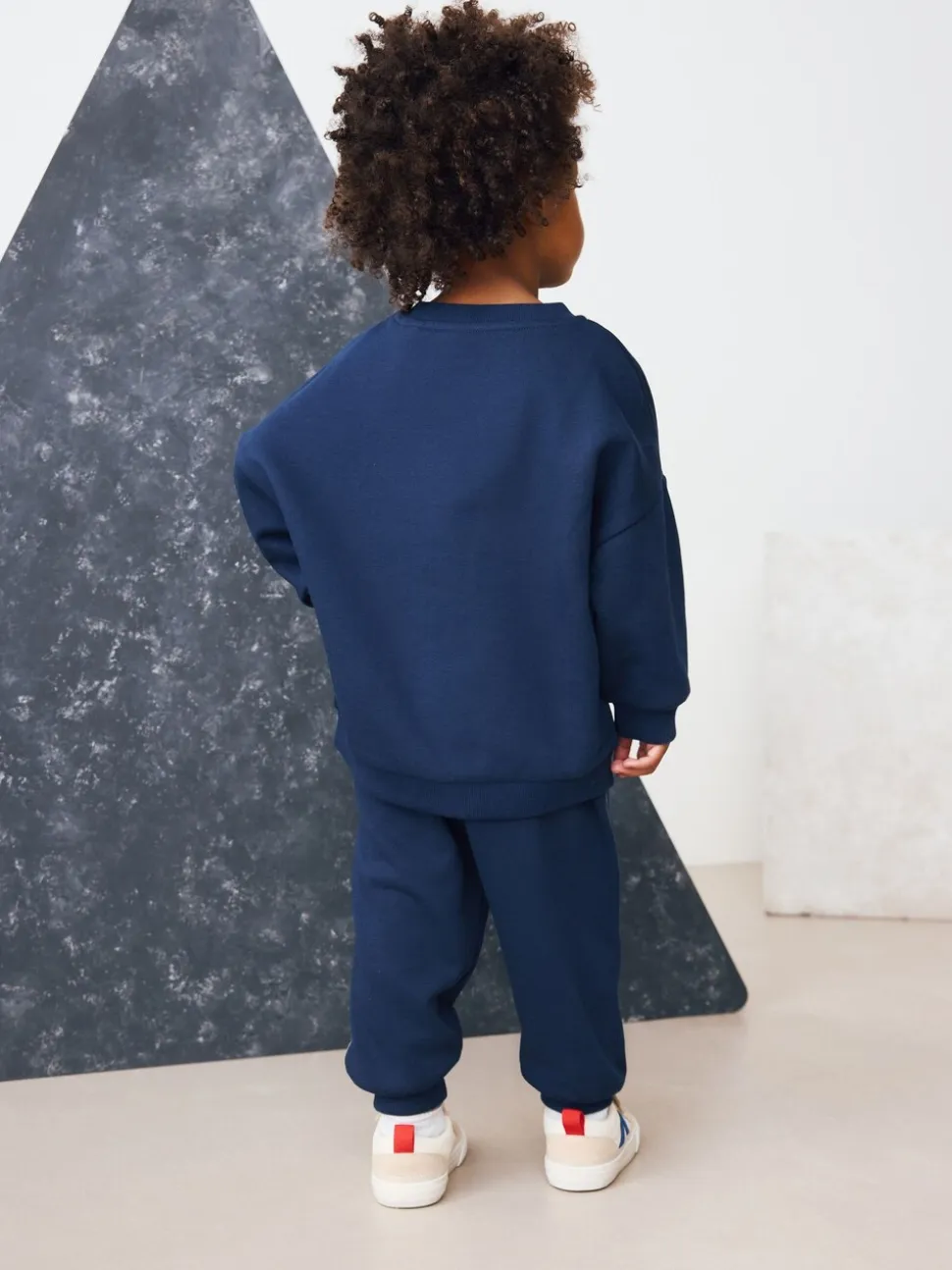 Marineblauw - Spidey set van sweatshirt met ronde hals en joggingbroek (9mnd -8jr)