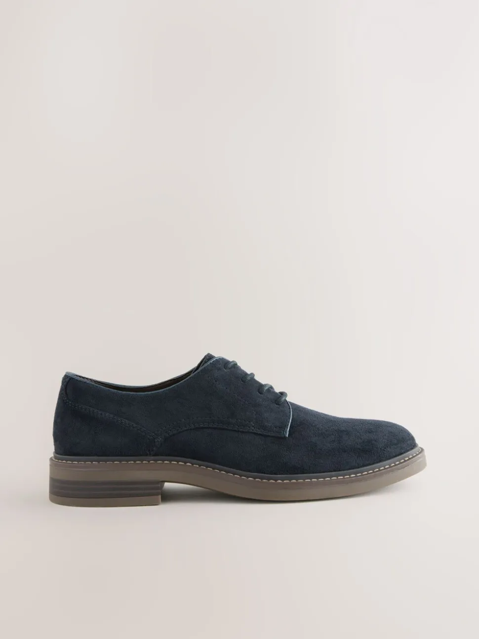 Marineblauw - Suedette Derby schoenen