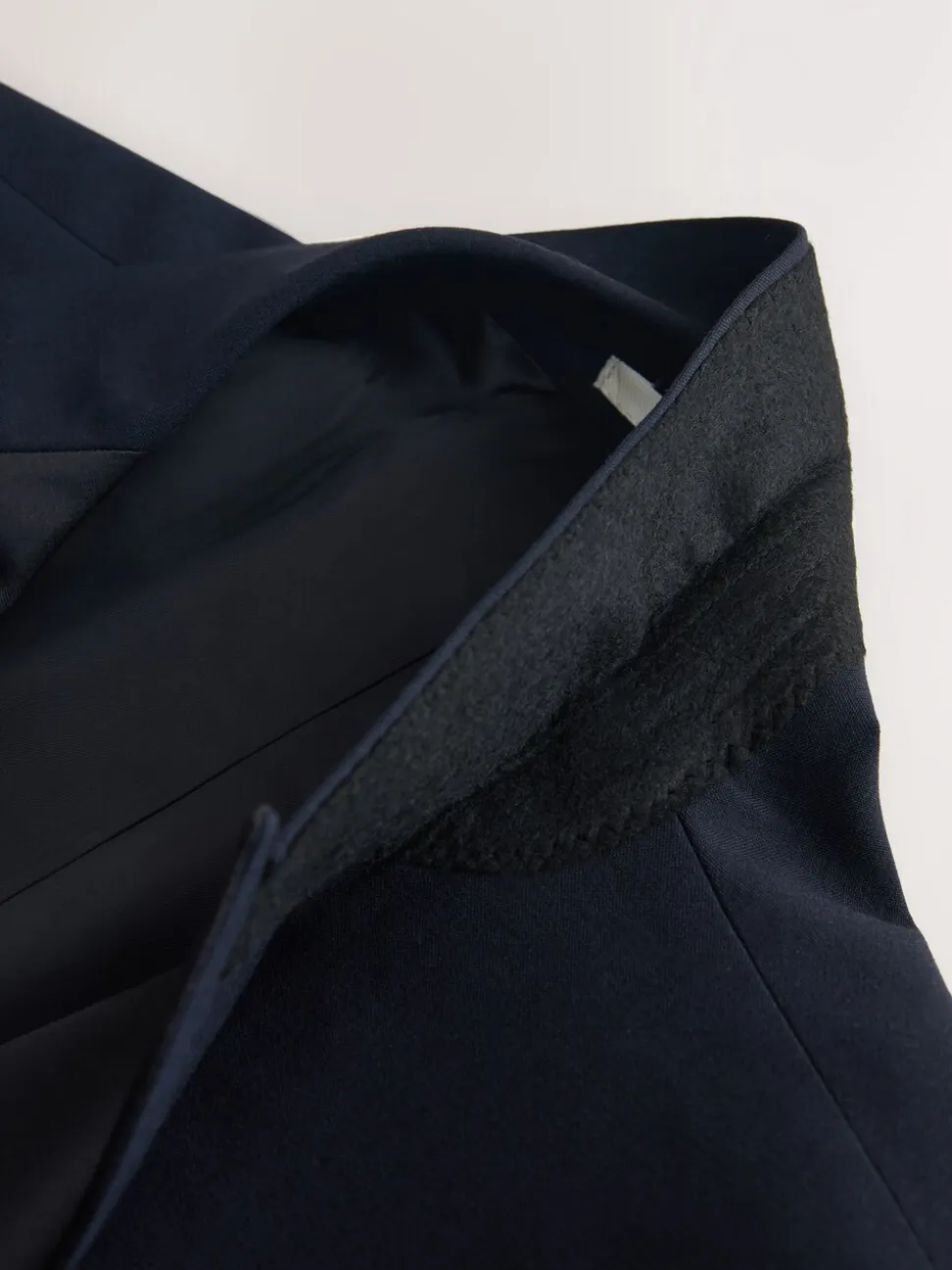 Marineblauw - Tailored Fit Wool Blend Motionflex Tuxedo Suit Jacket