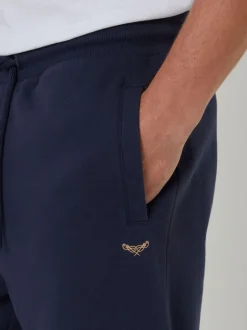 Marineblauw - Threadbare - Katoenen Blend joggingbroek