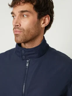Marineblauw - Threadbare Harrington jack met ritssluiting