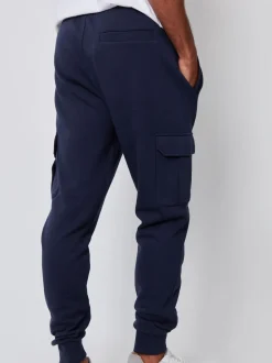 Marineblauw - Threadbare joggingbroek in cargostijl