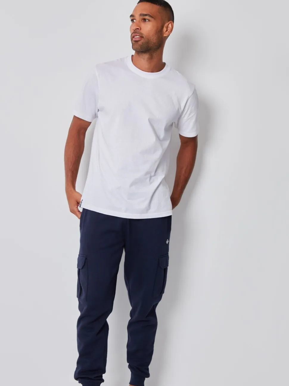 Marineblauw - Threadbare joggingbroek in cargostijl