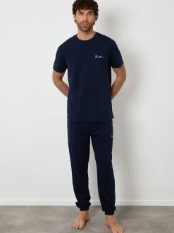 Marineblauw - Threadbare pyjamaset