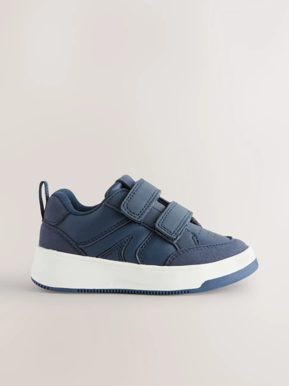 Marineblauw - Trainers met Klittenbandsluiting en twee banden