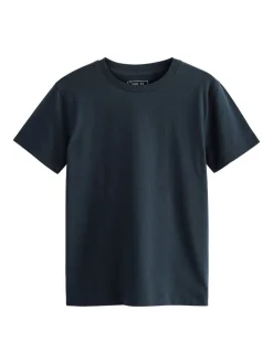 Marineblauw - T-shirt met korte mouwen (3-16jr)