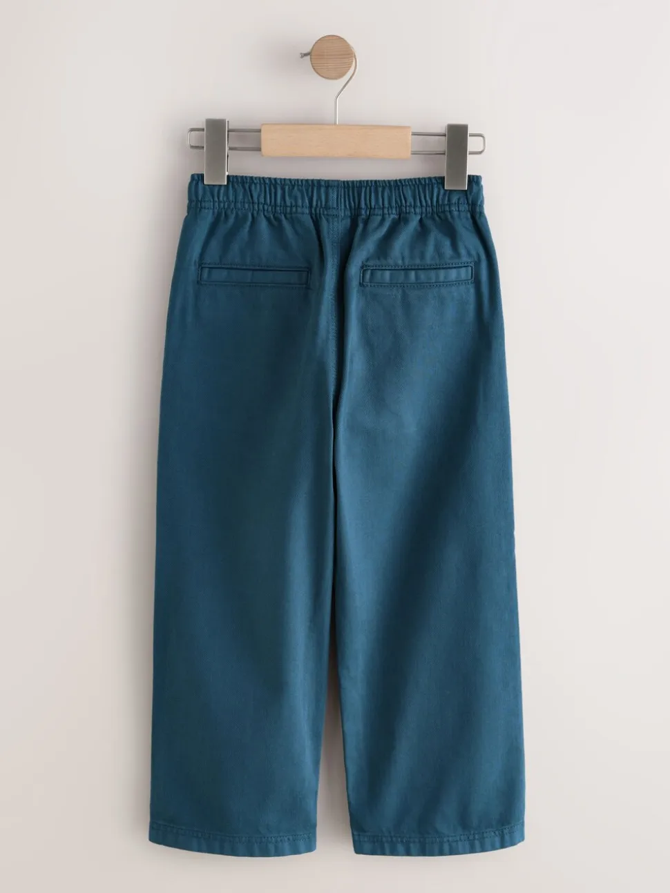Marineblauw - Twill jeans met aantrekkoord (3-16jr)