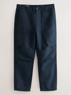 Marineblauw - Vermoeidheidszakken Katoen-linnen broek