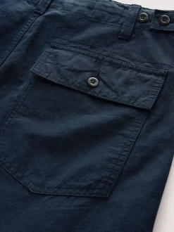 Marineblauw - Vermoeidheidszakken Katoen-linnen broek