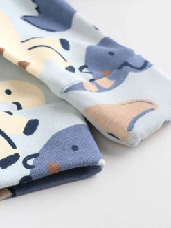 Marineblauw - Verpakking van 4 baby pyjama's met tweewegrits (0mnd -2jr)