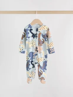 Marineblauw - Verpakking van 4 baby pyjama's met tweewegrits (0mnd -2jr)