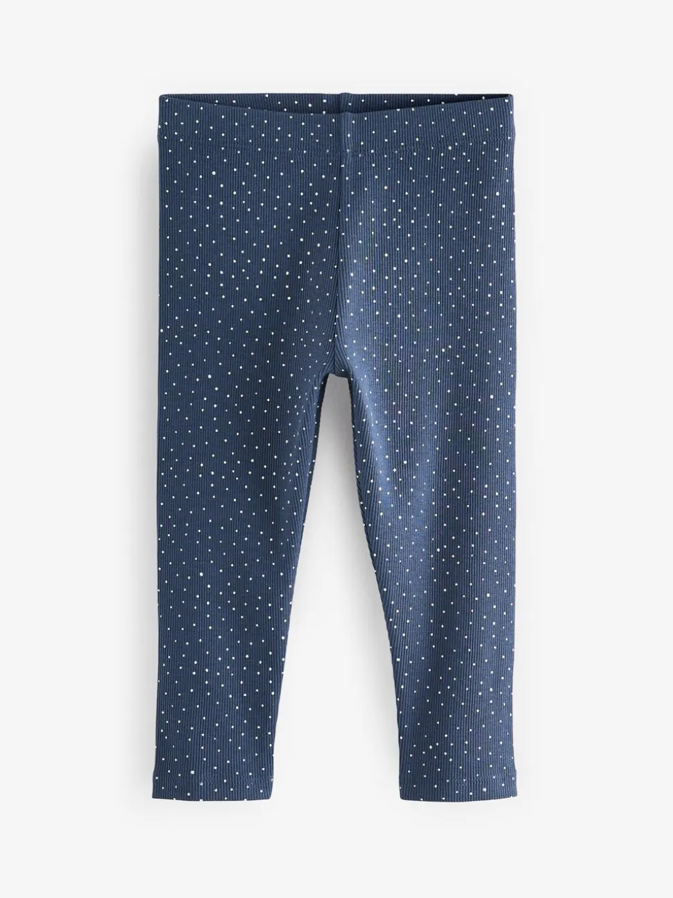 Marineblauw - Verpakking van 5 geribbelde Leggings (3mnd -7jr)