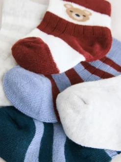 Marineblauw - Verpakking van 5 paar babysokken (0 mnd-2 jr)