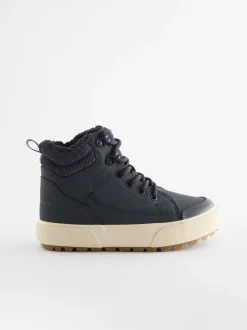 Marineblauw - Warm gevoerde hoge boots