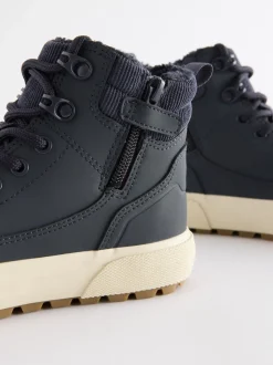 Marineblauw - Warm gevoerde hoge boots