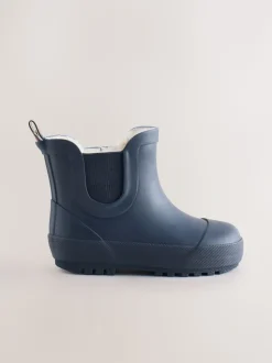 Marineblauw - Warme gevoerde enkellaarzen