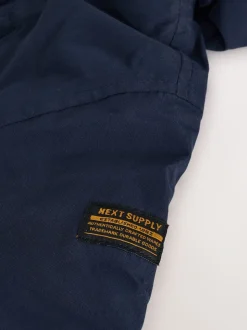 Marineblauw - Waterdichte parka met borgvoering (3mnd -7jr)