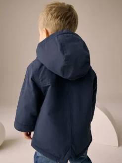 Marineblauw - Waterdichte parka met borgvoering (3mnd -7jr)