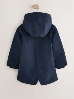 Marineblauw - Waterdichte parka met borgvoering (3mnd -7jr)