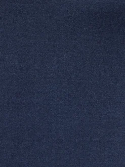 Marineblauw - Wollen Rijke Slim Textuur Broek Met Zijverstellers
