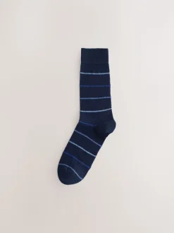 Marineblauw Blauw - 5 Paar modieuze sokken met patroon