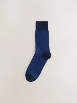 Marineblauw Blauw - 5 Paar modieuze sokken met patroon