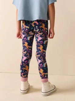 Marineblauw eenhoorn - Legging (3-16 jr)