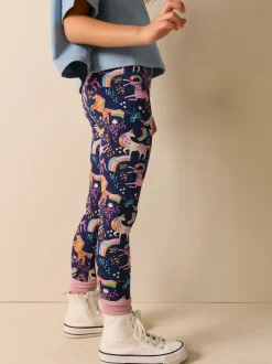 Marineblauw eenhoorn - Legging (3-16 jr)