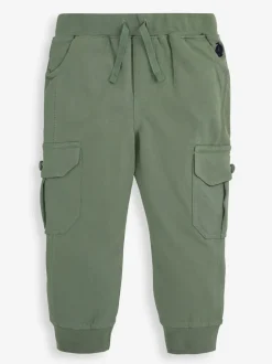 Marineblauw en kakigroen - JoJo Maman Bébé Cargo 100% Cotton Joggers 2 Pack